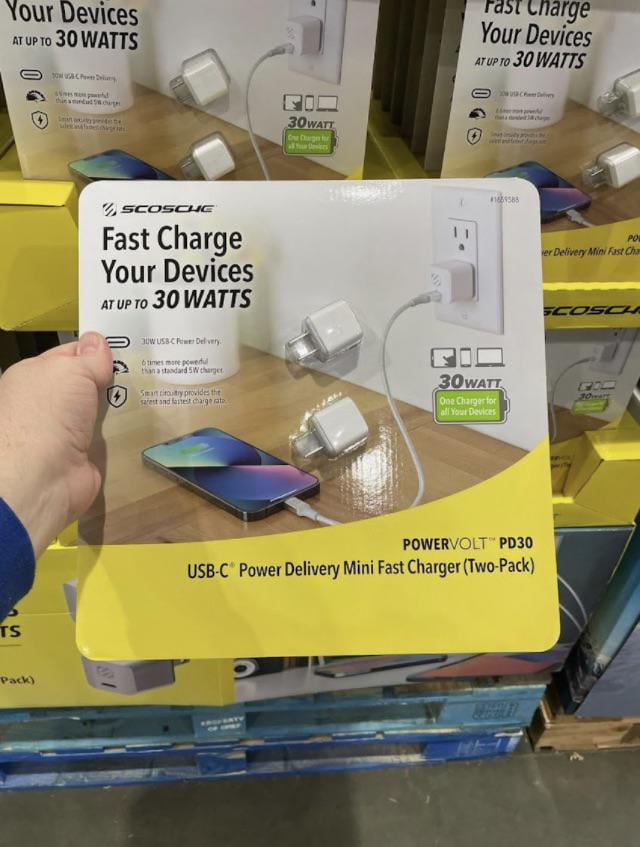 The amount of packaging on a wall charger at costco 9GAG
