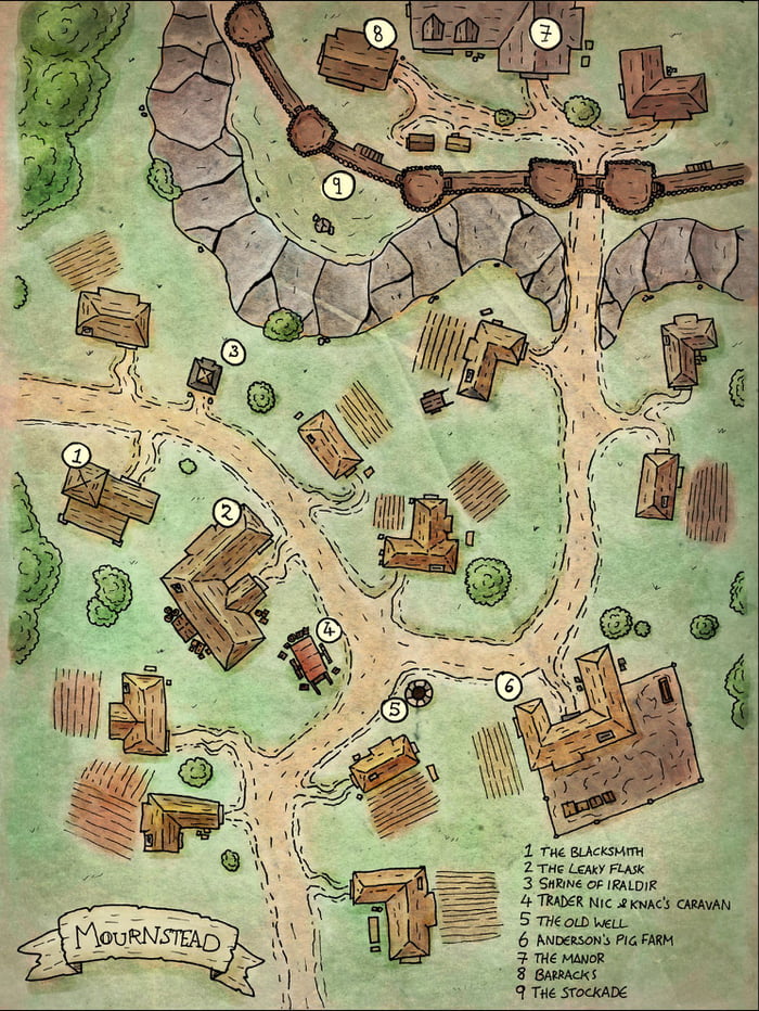 had a stab at colouring my village map from the other day still trying to get it right so all fb welcome 9gag had a stab at colouring my village map