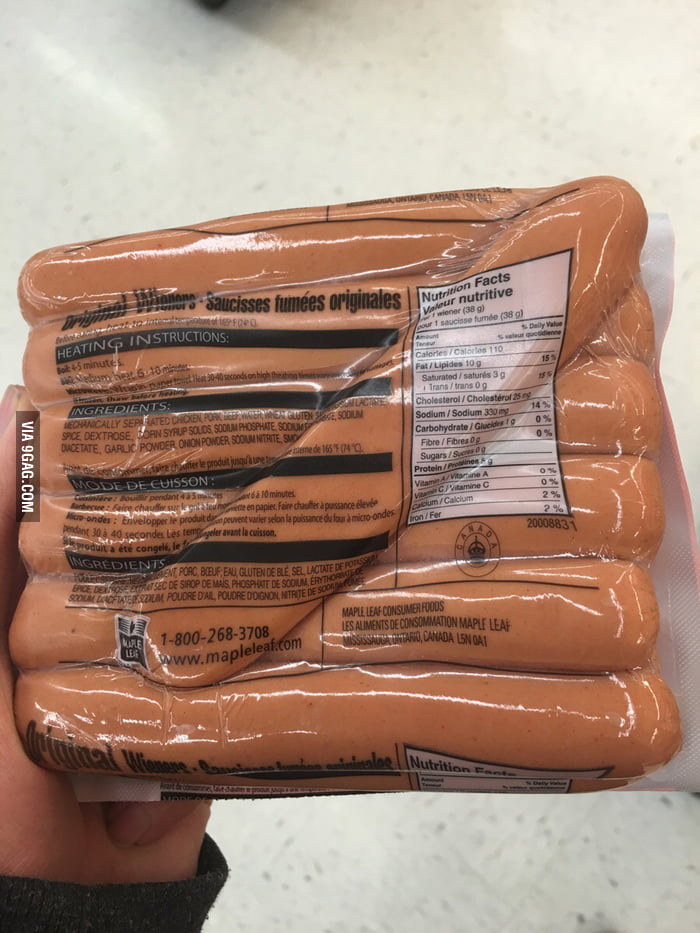 This hot dog package has a little extra 9GAG