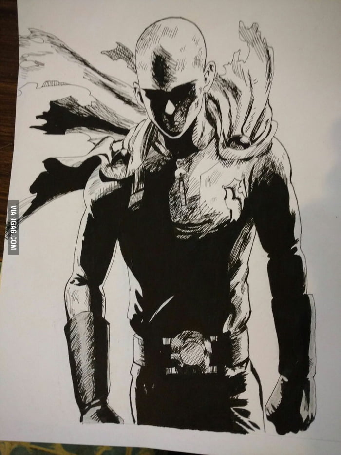 With all this one punch man hype, here is saitama epic walk drwan by me - C...