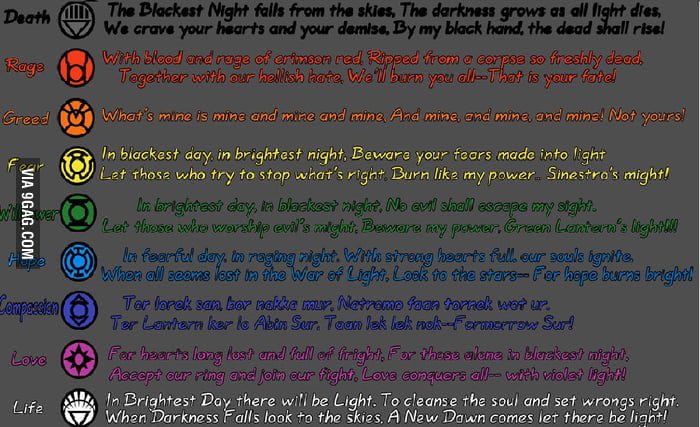 green lantern oath lyrics