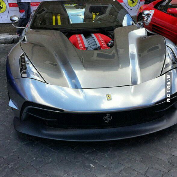 Ferrari F12 TRS with fully exposed engine bay!! - 9GAG