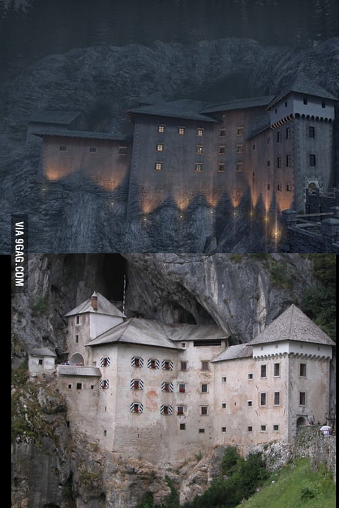 Csgo new map:Castle top picture. Predjamski grad Slovenia bottom ...