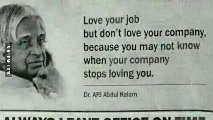 Love Your Job Not Your Company 9gag