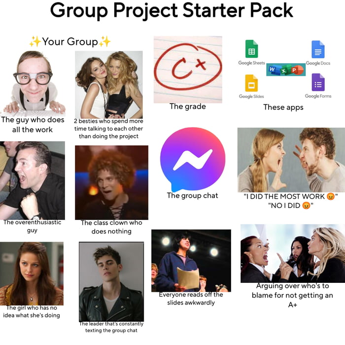 Group project starter pack - 9GAG