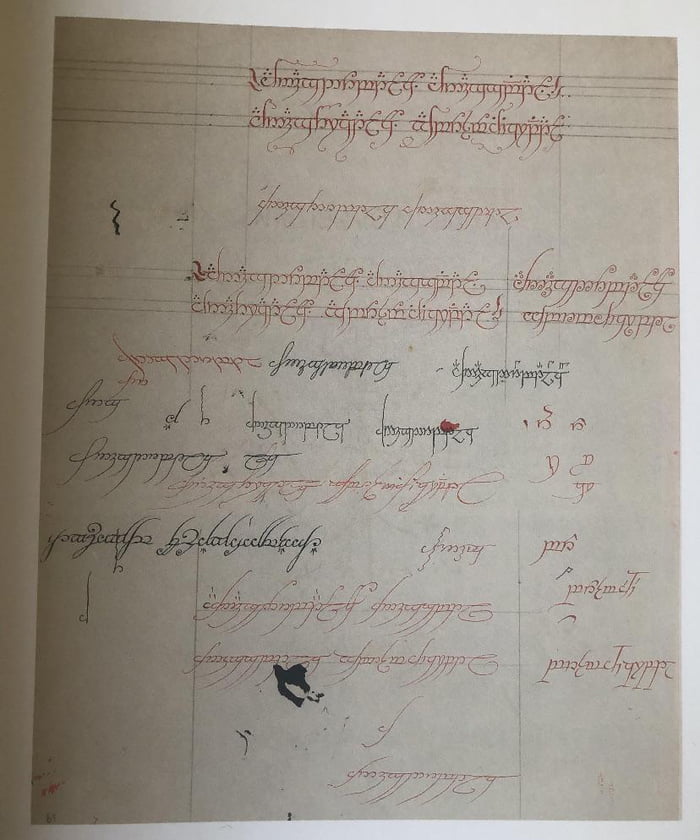 Different iterations of the ring inscription by Tolkien - 9GAG