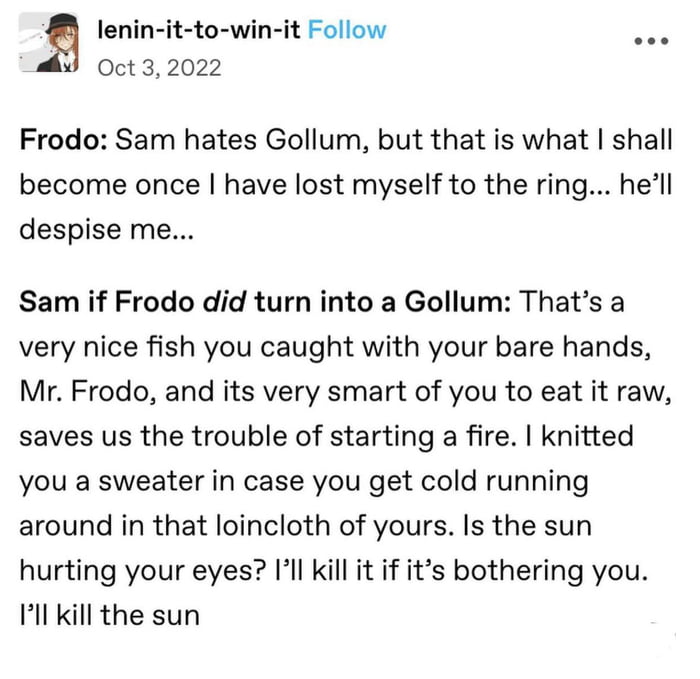 Because sam is the best of friends 9gag