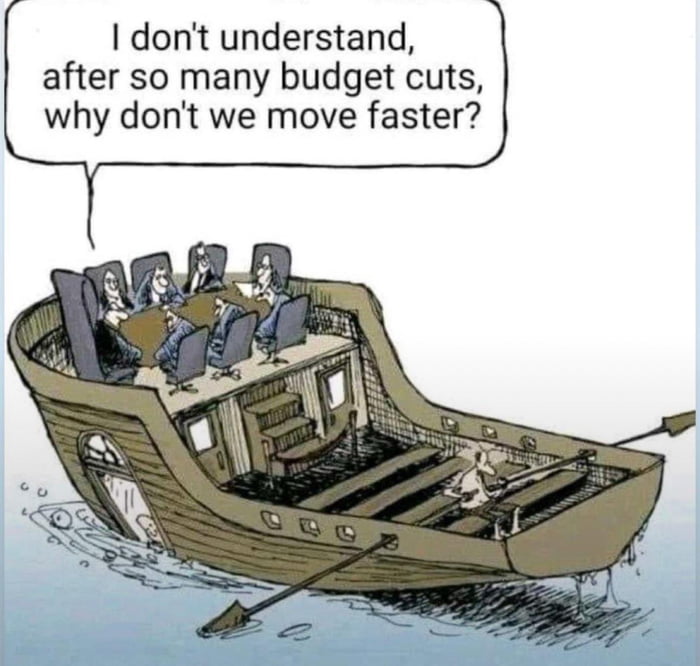 The way higher ups think about operations… - 9GAG