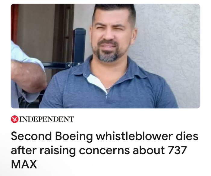 Everyone: You Can’t Kill Two Whistleblowers. Boeing: Hold My Beer - 9GAG