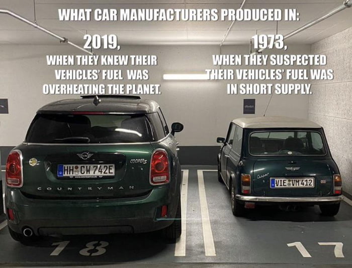 New vs old Mini Cooper - 9GAG