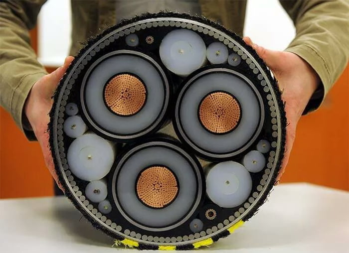This Electric Submarine Cable cut in Half 9GAG