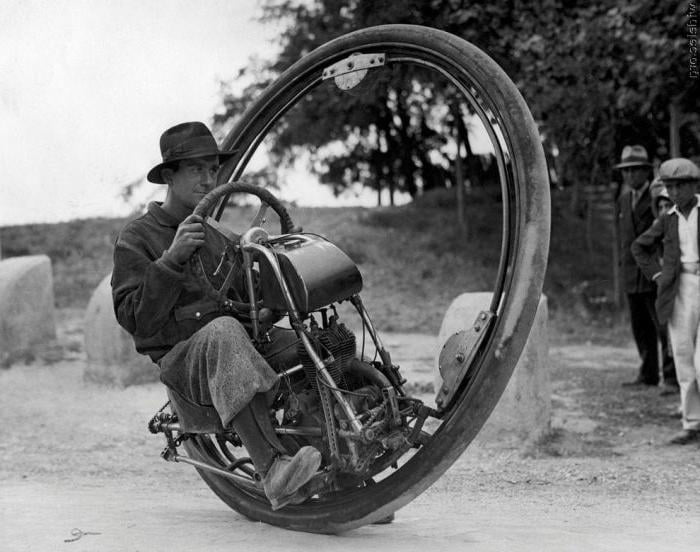 1932 One Wheel Motorcycle - 9GAG