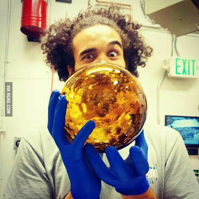 This is a ball of pure cannabis THC, they are called dragon balls. 9GAG