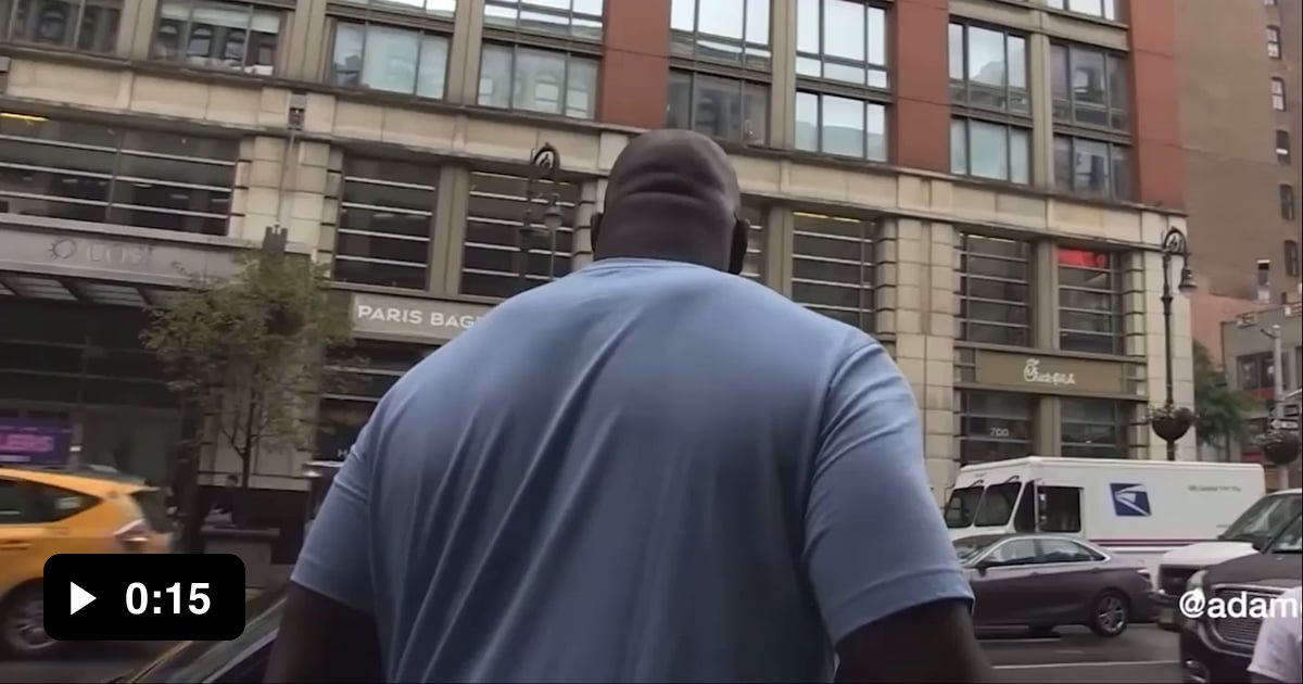 Shaq gets in his smart car. 9GAG