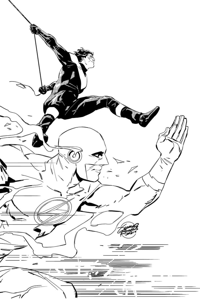 Nightwing & Flash by Geraldo Borges (artist of the upcoming Nightwing ...