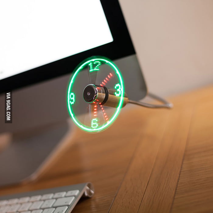 USB fan clock 9GAG
