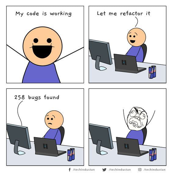 coding tutorials - 9gag Images High Quality Grahic The First Rule of Programming. If it works don't touch. - 9GAG