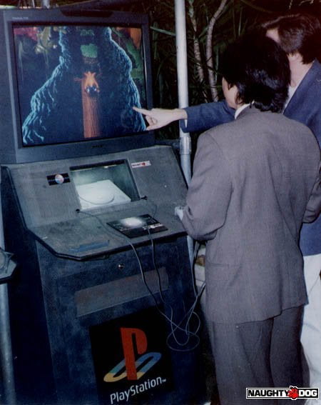 Pictured Shigeru Miyamoto Plays The Original Crash Bandicoot At E3