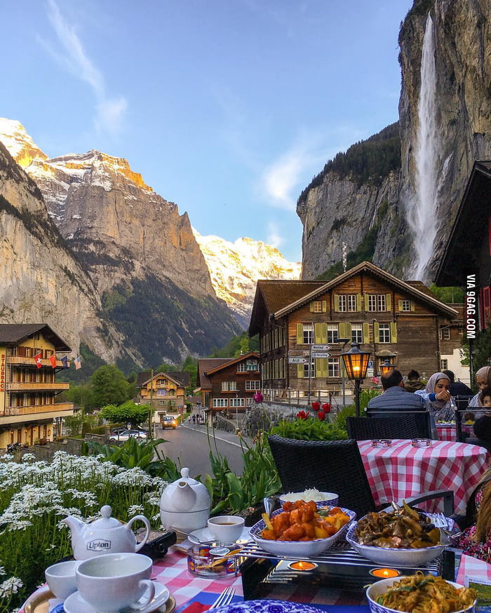 Dinner in Lauterbrunnen, Switzerland - 9GAG