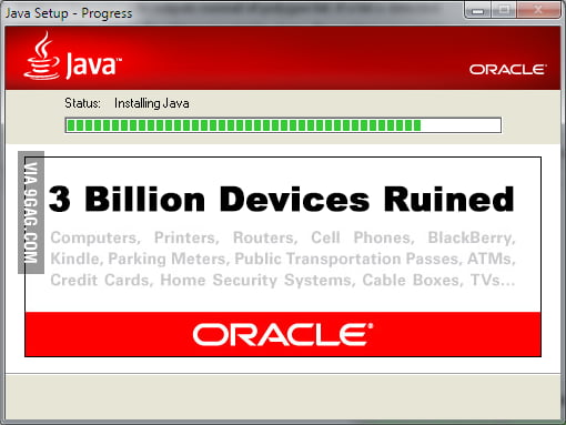 What I See When Java Updates ... - 9GAG