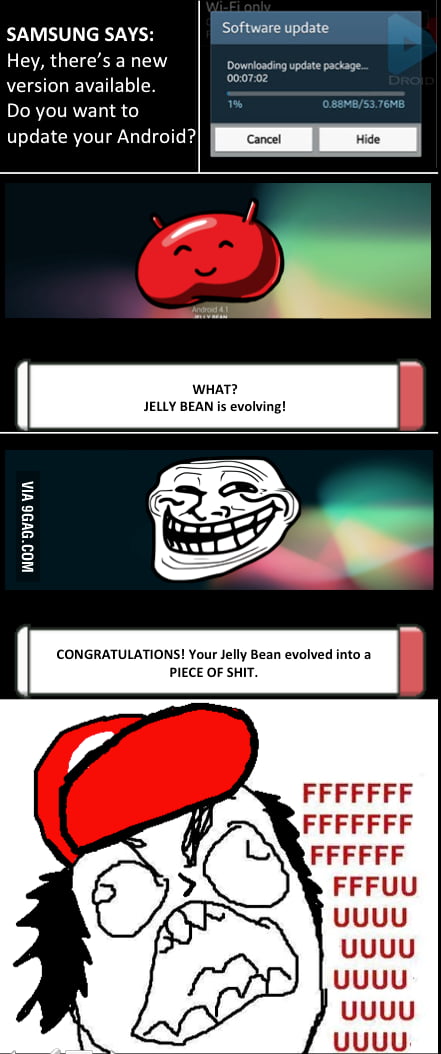 WHAT? Android is evolving? - 9GAG