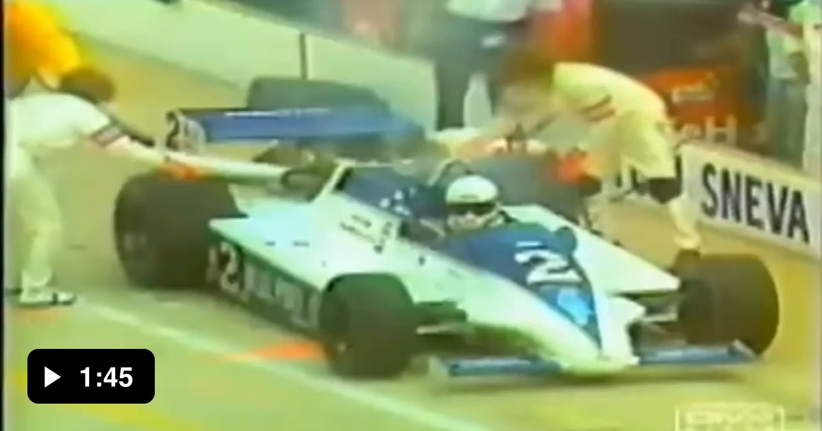 During a race, driver Rick Mears and his pit crew were engulfed by an ...