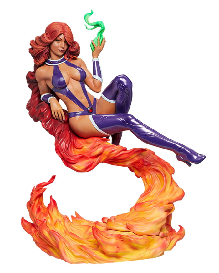 Premium comics. Старфайр ДС В купальнике. Старфайр футанари Робин. Starfire Sideshow. Starfire фигурка.