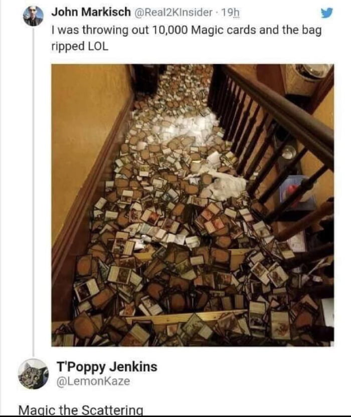 What could go wrong throwing away cards 9GAG