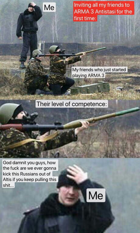 Arma 3 Antistasi Is A Cool Gamemode Where You Run A Resistance Group To Kick Your Occupiers Out Of The Map 9gag