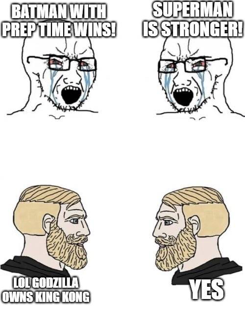 Virgin comic fans vs chad monster fans - 9GAG