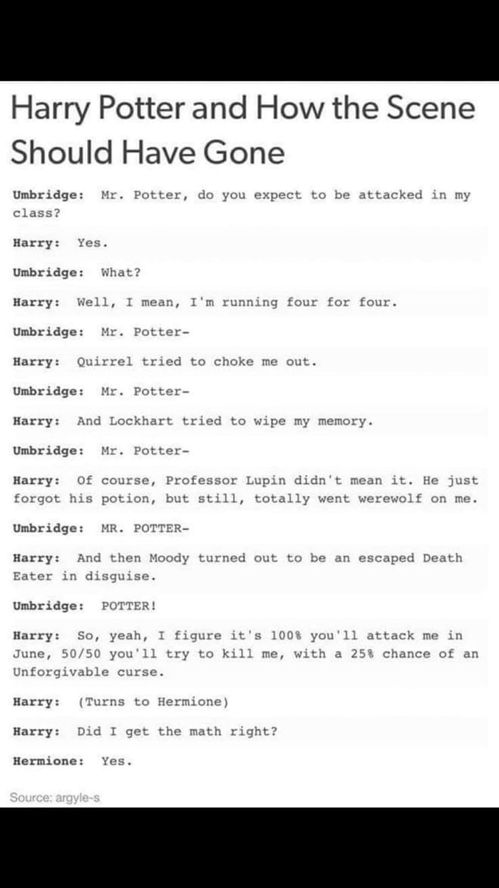 Harry Potter and how it should have gone - 9GAG