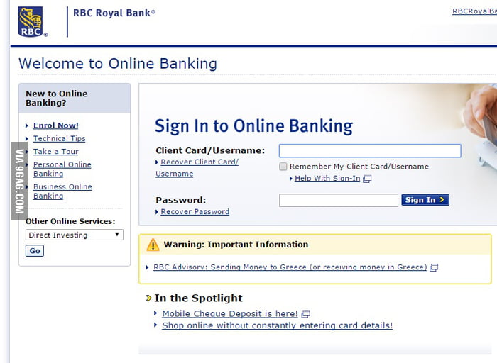 Just My Bank Warning Me Not To Send Money Greece 9gag Just My Bank Warning Me Not To Send Money Greece