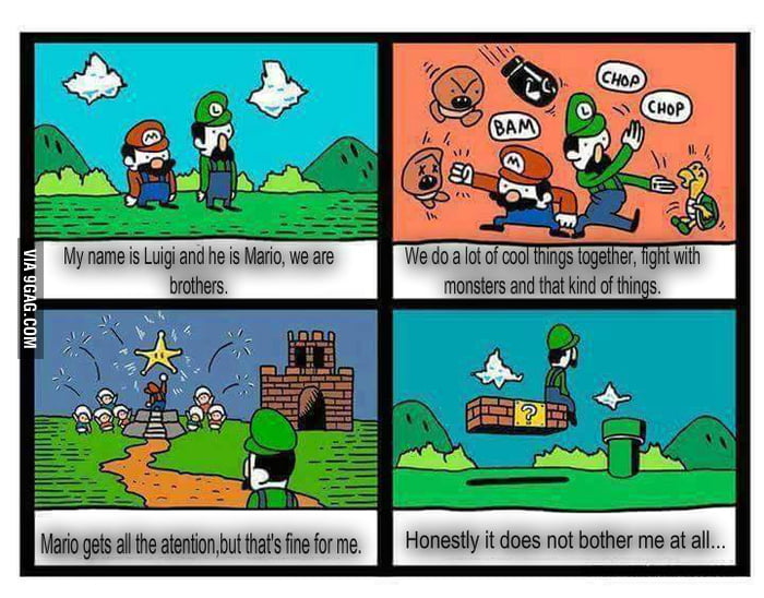 This hit me right in the heart, but I always used Luigi he is my ...