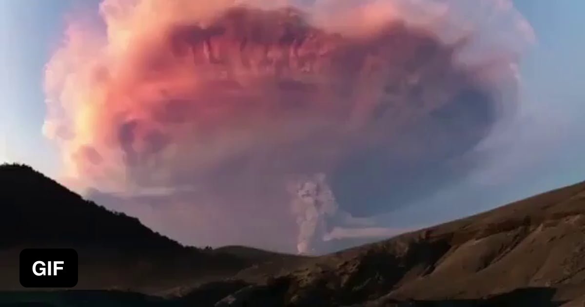 A Volcano Erupting! - 9gag