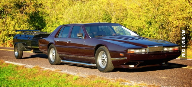 Evel Knievel S Aston Martin Lagonda With Coffin Trailer Attached 9GAG