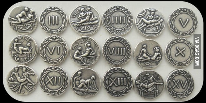 Erotic Roman Brothel Tokens, Reign of Emperor Tiberius 20 to 40 B.C. - 9GAG