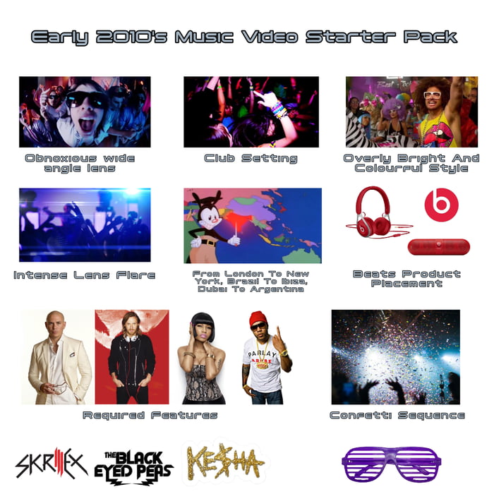 Early 2010 s Music Video Starter Pack 9GAG early-2010-s-music-video-starter-pack-9gag