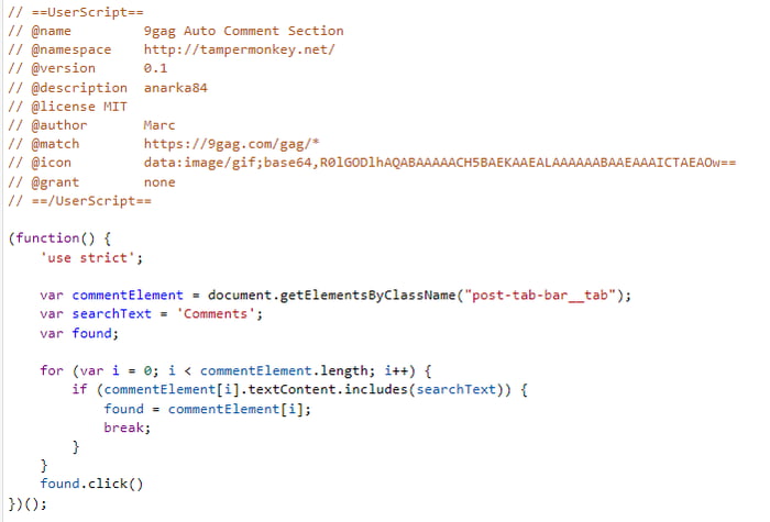 Auto Comment Section Script - 9GAG