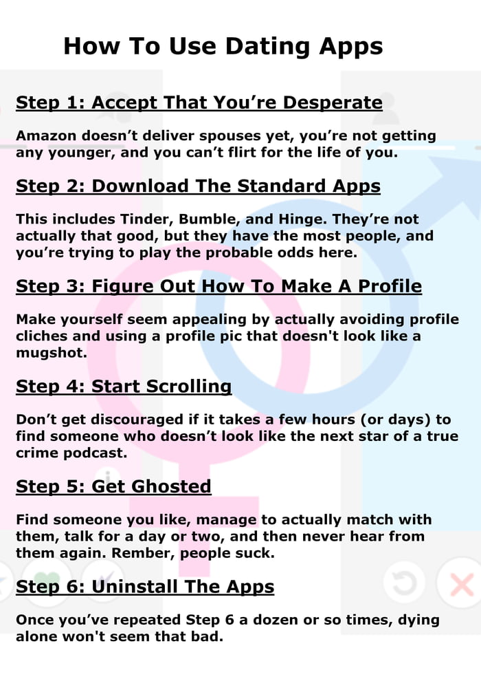 Instructions That Teach You The Real Way To Use Dating Apps 9GAG