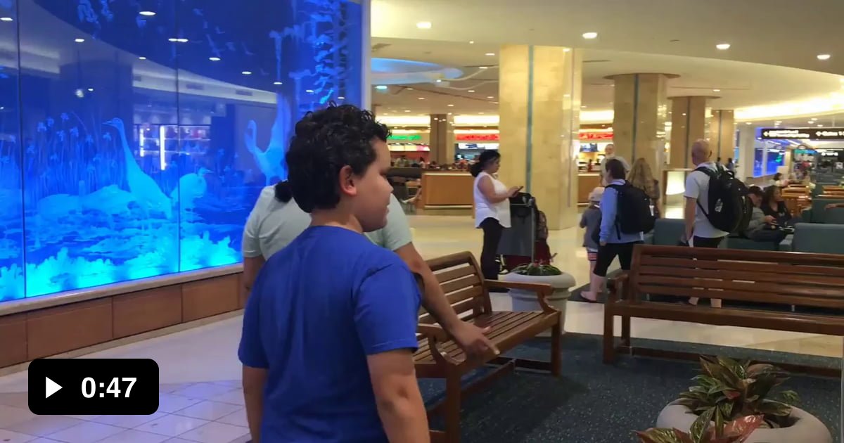 Created by Duane Hanson in 1986, this statue is made out of bronze. Terminal A (MCO Airport
