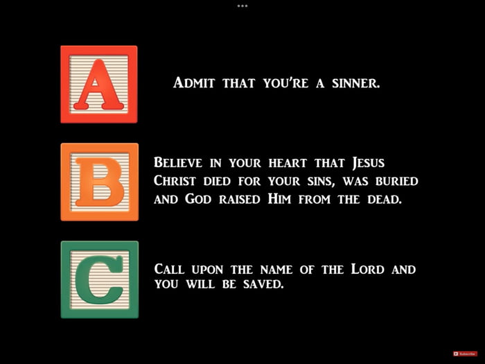 ABC’s Of Becoming A Christian. The BIBLE Is: Basic Instructions Before ...