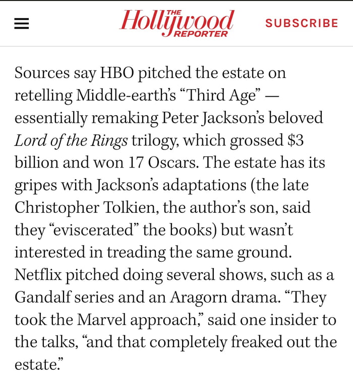 Netflix Wanted to Take the Marvel Approach to 'The Lord of the Rings