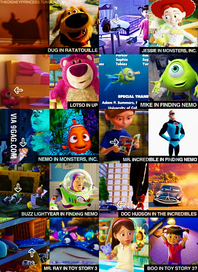 Pixar loves character Easter eggs - 9GAG