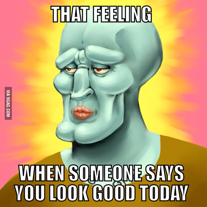 Deep Inside We Are All Handsome Squidward 9gag 