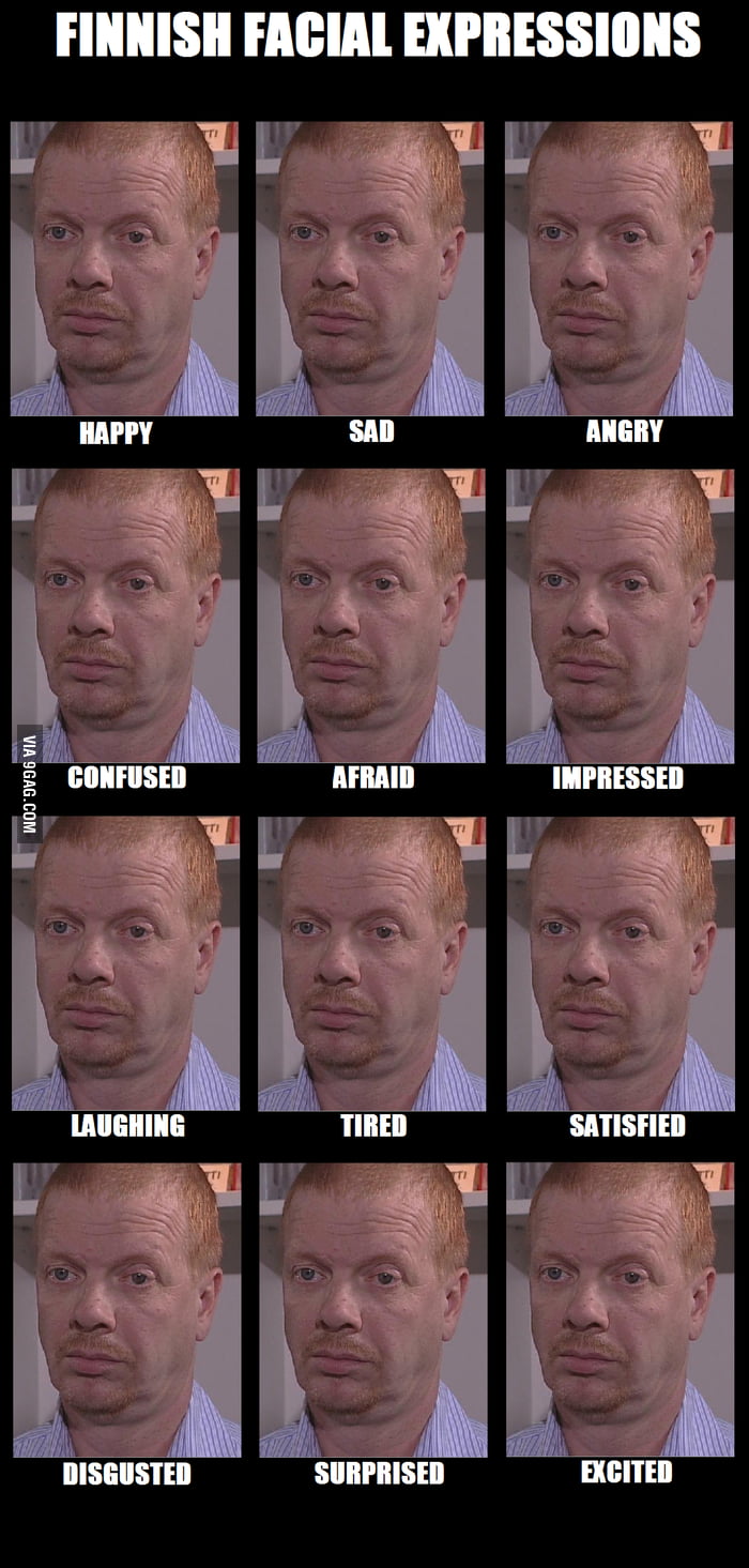 9 expressions. Happy and Sad face meme. Finnish face. Finnish facial expressions explained. Real Finnish faces.