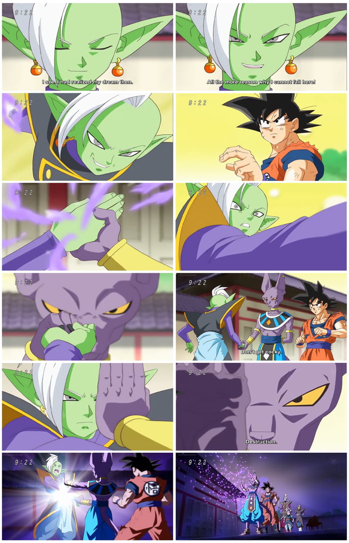 Beerus destroys Zamasu Dragon Ball Super 9GAG