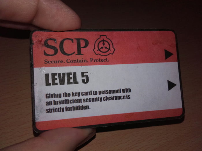 Self Made Key Card From The Game Scp Containment Breach 9gag
