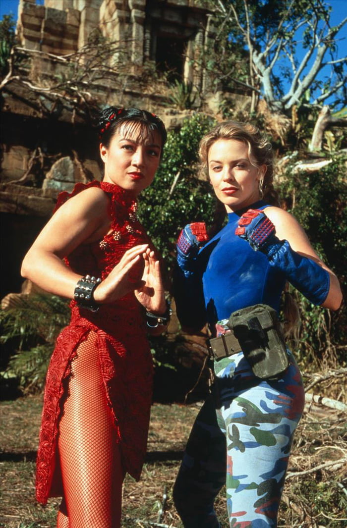 Street Fighter The Movie Chun Li Actresses Ming-Na Wen and Kylie Minogue as Chun-li and Cammy in the