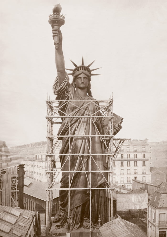 The Statue Of Liberty Being Constructed In France Prior To ...