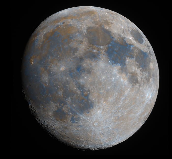 I made an image of the moon with enhanced colours - 9GAG